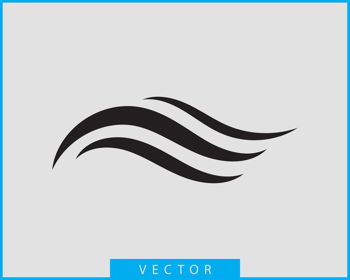conception de vecteur de vagues. icône de vague d'eau. lignes ondulées isolées.