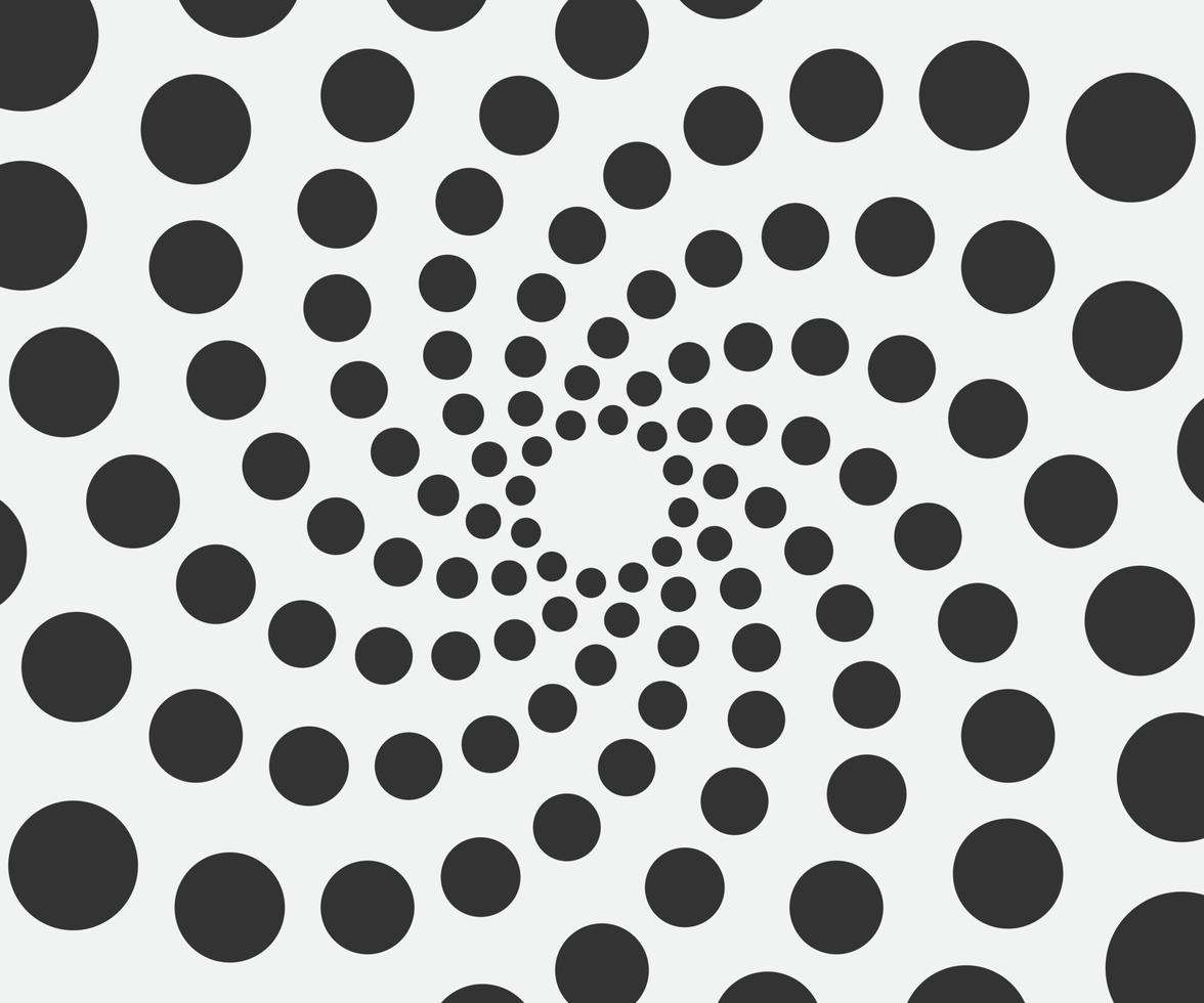 motif de cercle abstrait, décoration d'art avec des points noirs et blancs. fond pointillé de vecteur. vecteur