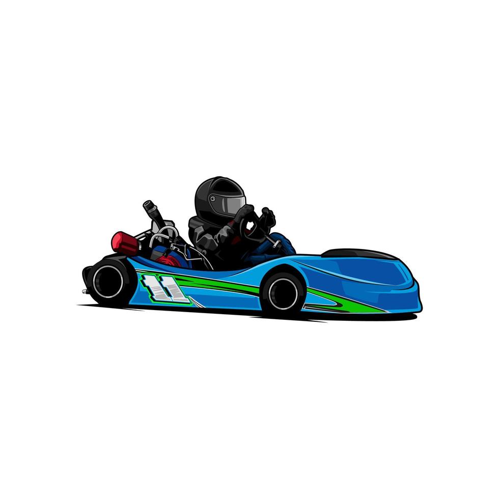 vecteur de voiture de kart