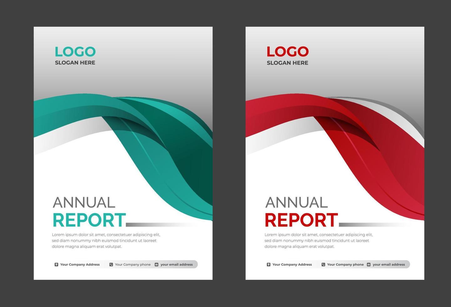 modèle de conception de couverture de mise en page de rapport annuel abstrait vecteur