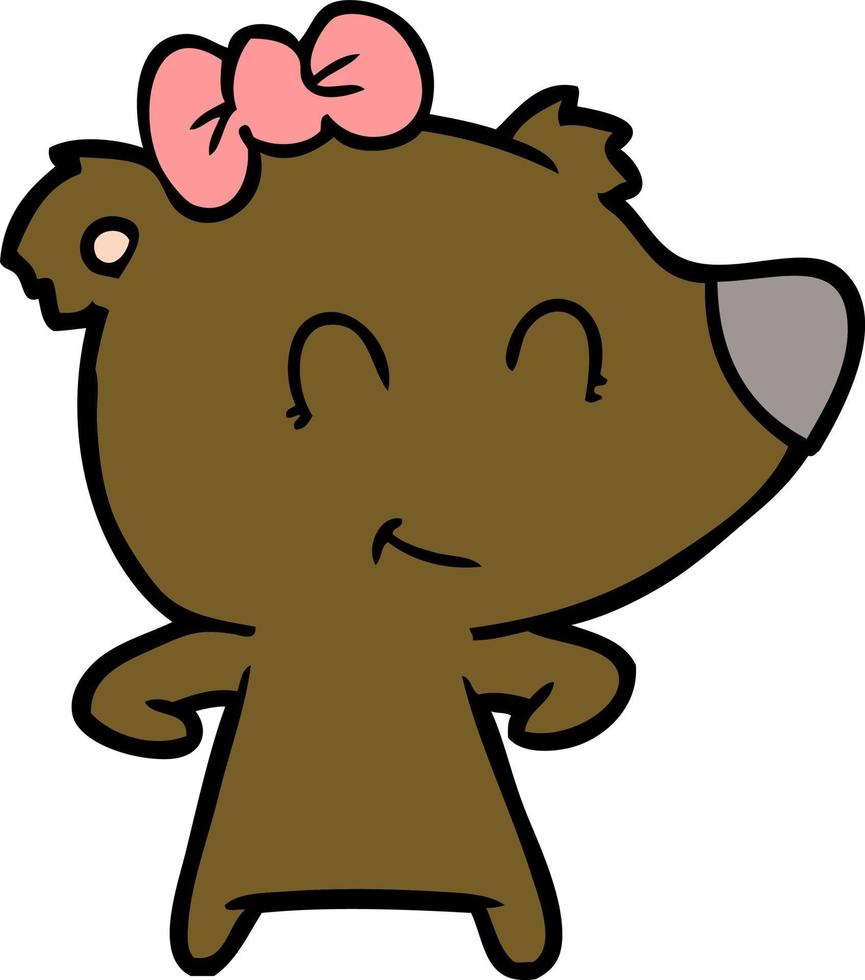 personnage d'ours de vecteur en style cartoon