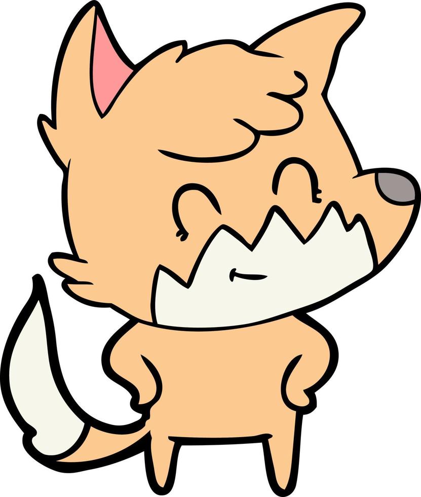 personnage de renard de vecteur en style cartoon