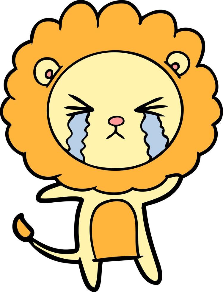 personnage de lion de vecteur en style cartoon