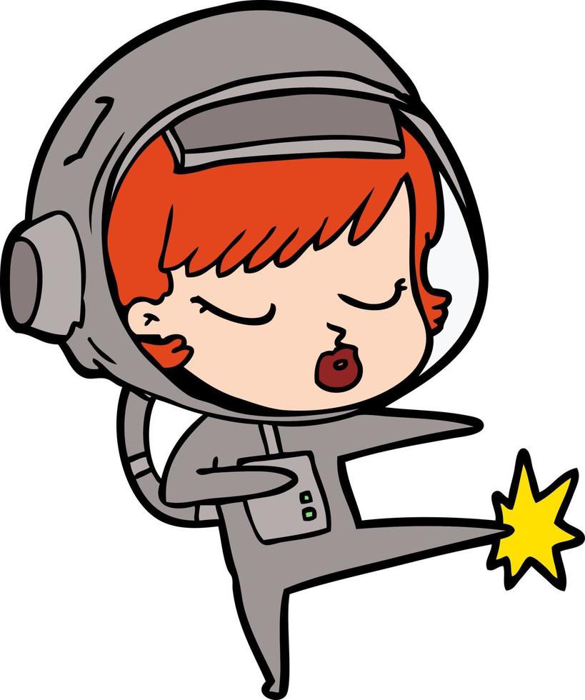 personnage d'astronaute de vecteur en style cartoon