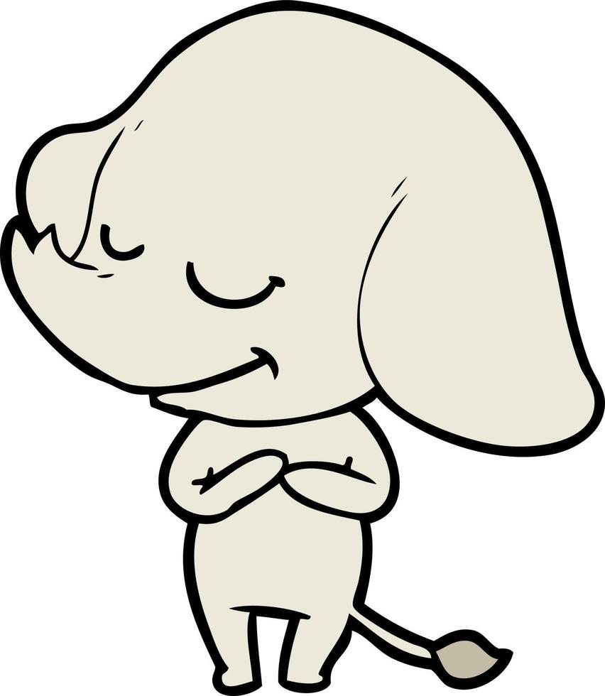 personnage d'éléphant de vecteur en style cartoon