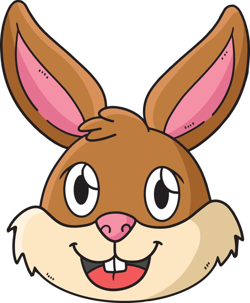 tête de lapin dessin animé couleur clipart illustration vecteur