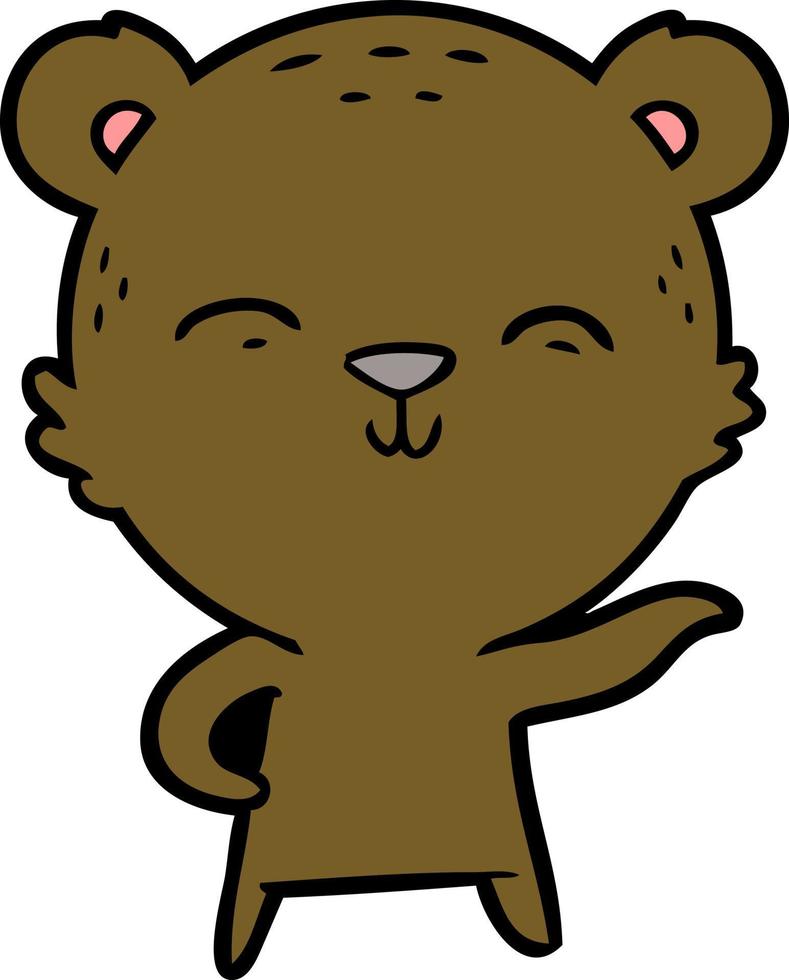 personnage d'ours de vecteur en style cartoon