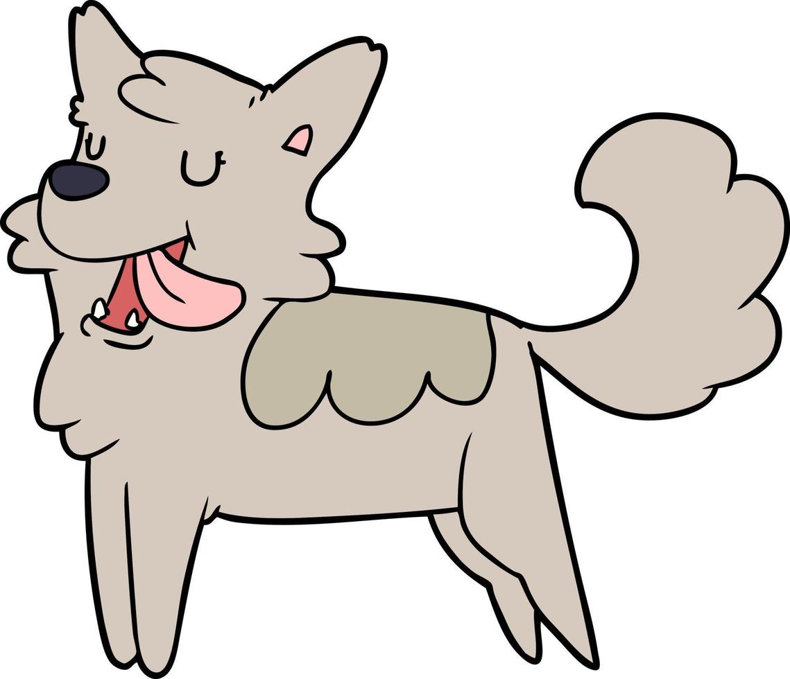 personnage de chien de vecteur dans le style de dessin animé