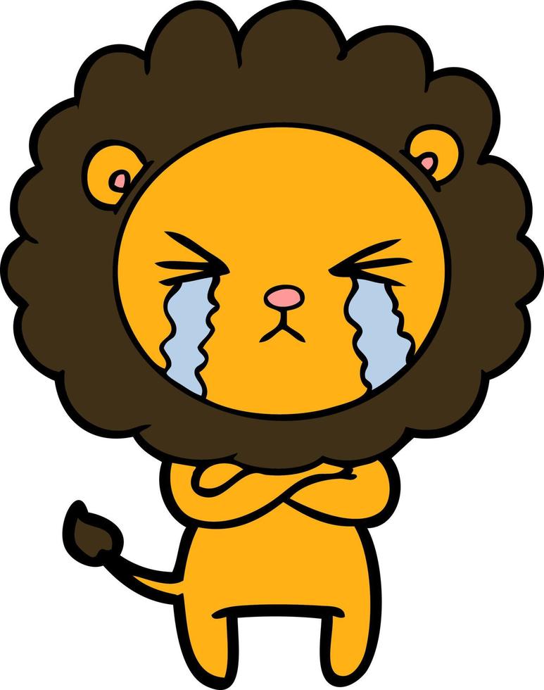 personnage de lion de vecteur en style cartoon