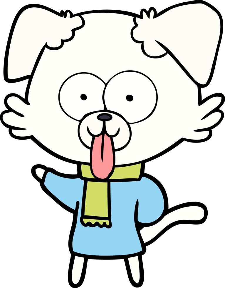 personnage de chien de vecteur dans le style de dessin animé