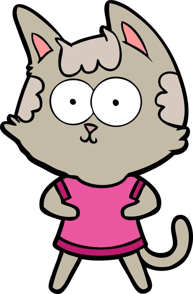 personnage de chat de vecteur en style cartoon