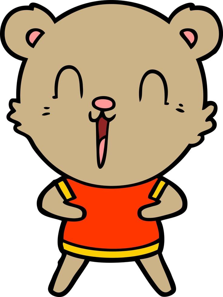 personnage d'ours de vecteur en style cartoon