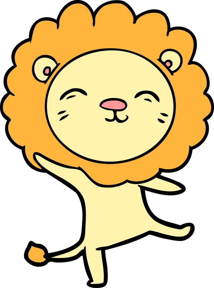 personnage de lion de vecteur en style cartoon