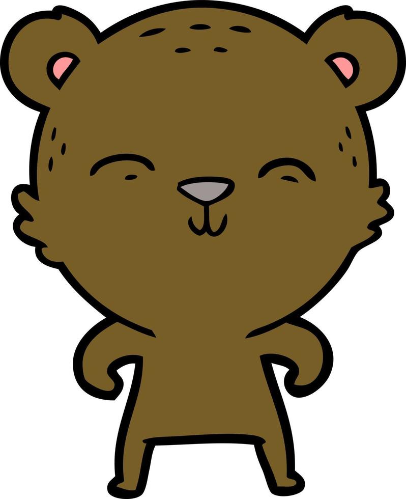 personnage d'ours de vecteur en style cartoon