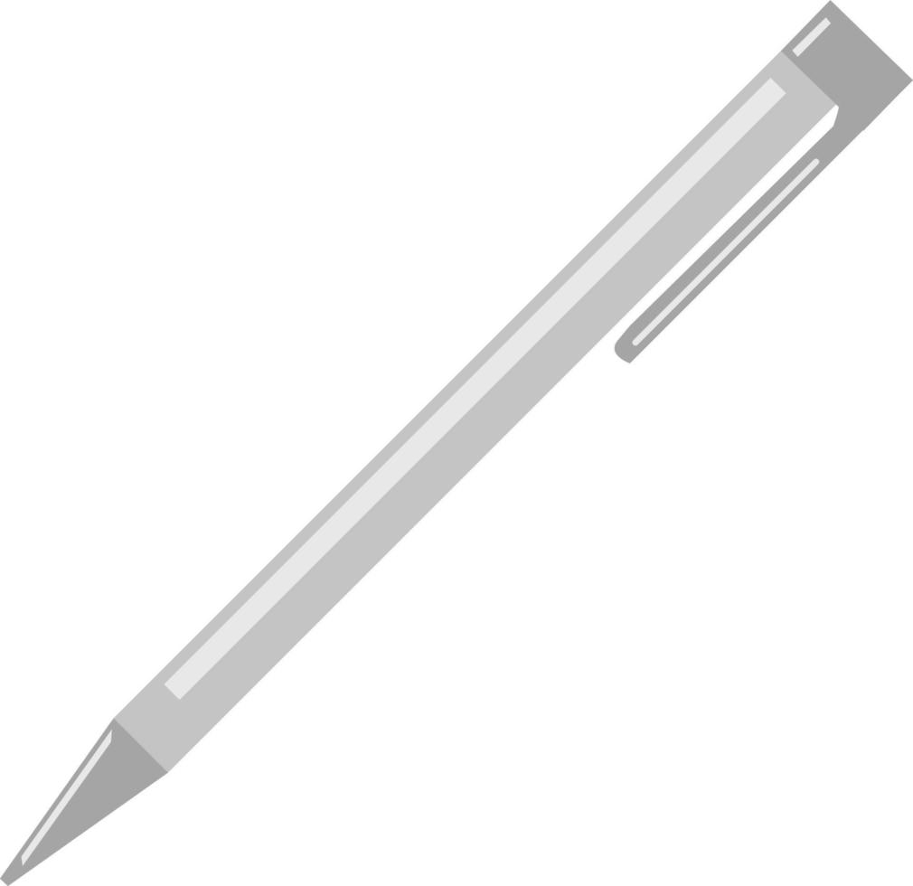 stylo blanc, illustration, vecteur sur fond blanc.
