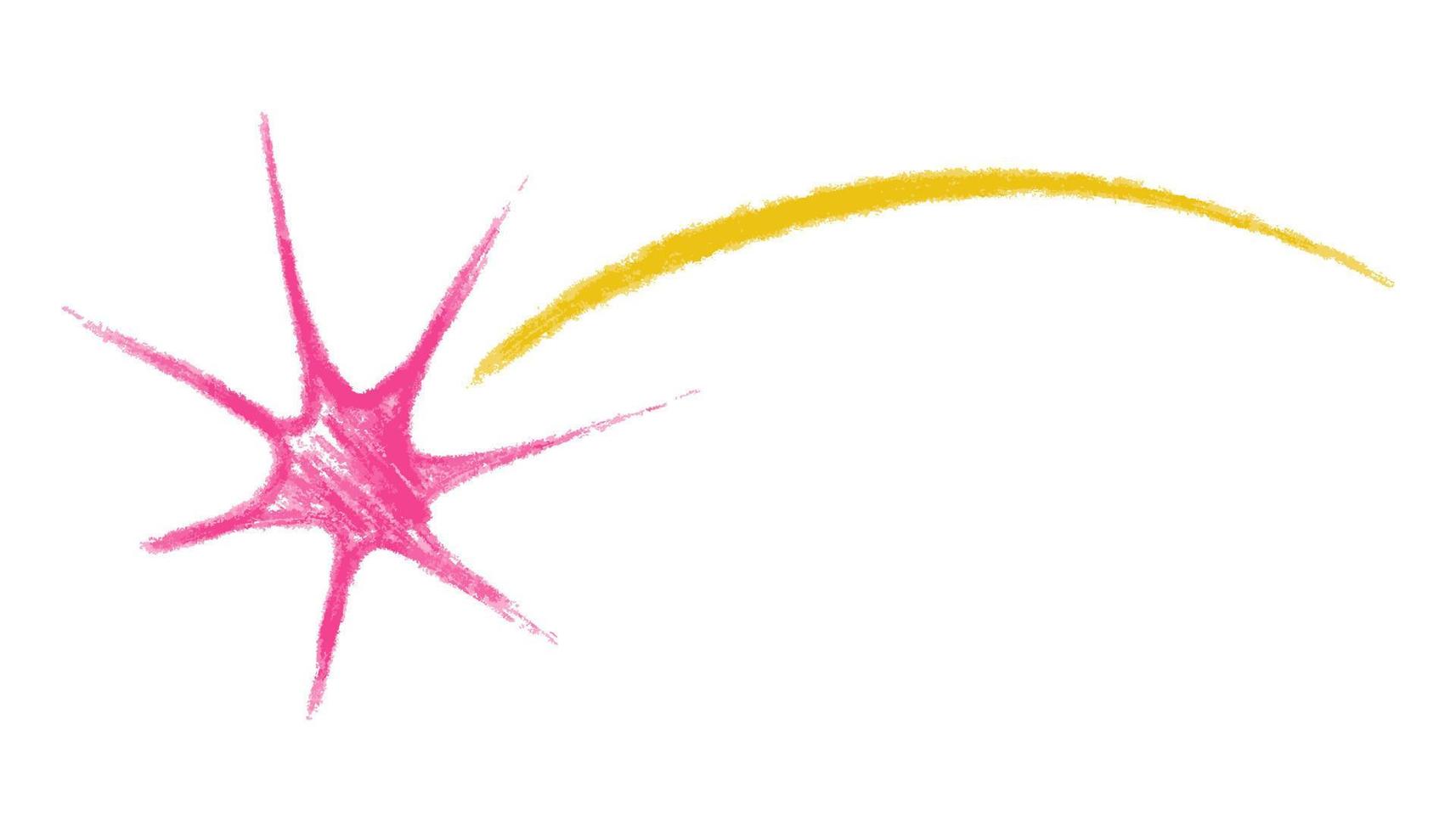 illustration vectorielle, effet de contour de crayon d'étoiles, étoiles dessinées à la main, griffonnages avec des crayons vecteur