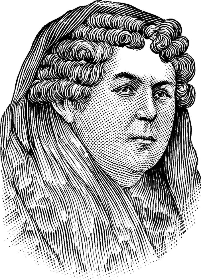 elizabeth cady stanton, illustration vintage vecteur