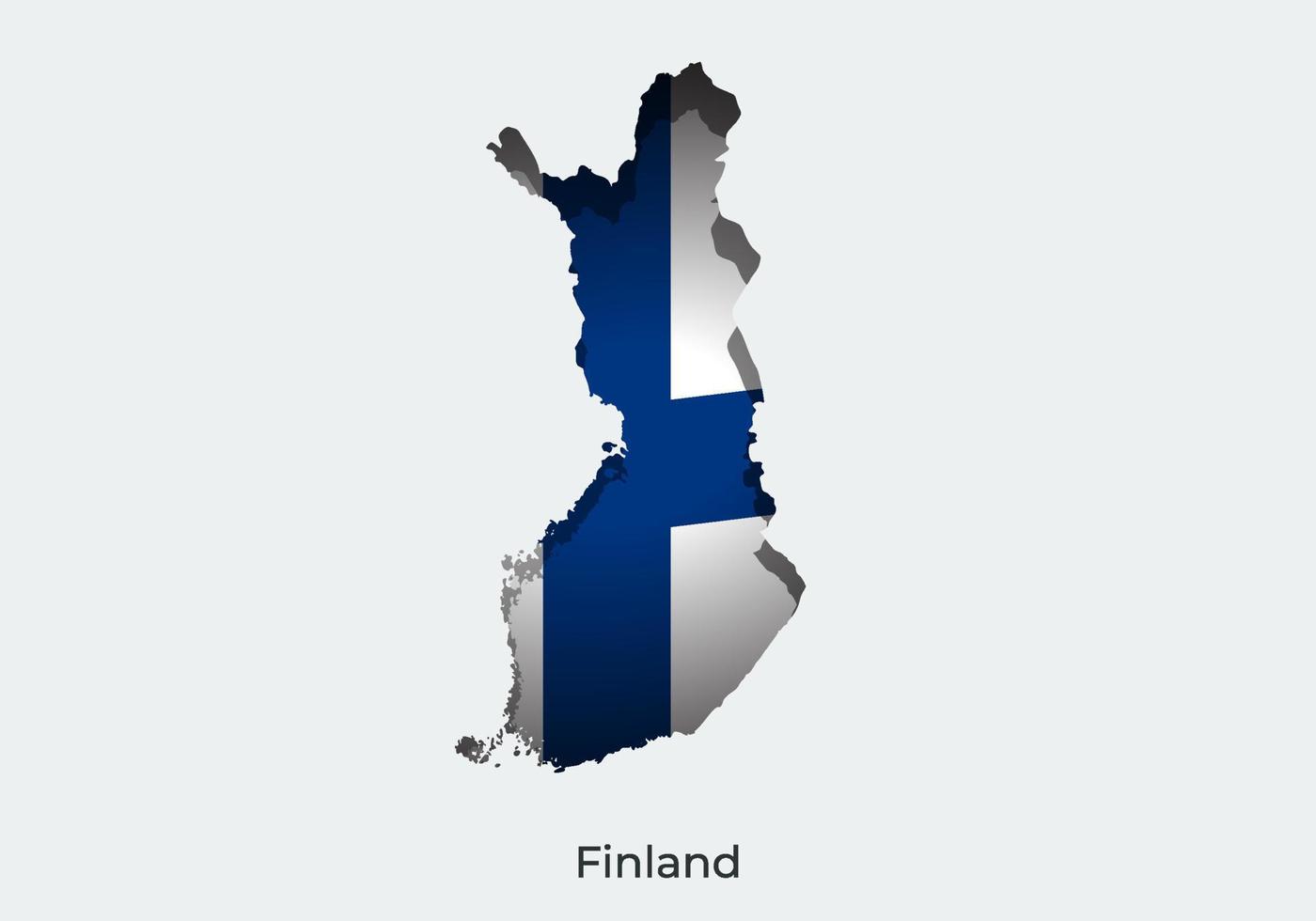 drapeau finlandais. conception de style papier découpé du drapeau officiel du monde. adapté à la bannière, à l'arrière-plan, à l'affiche, au modèle d'anniversaire, aux vacances du festival, à la journée indépendante. vecteur eps 10