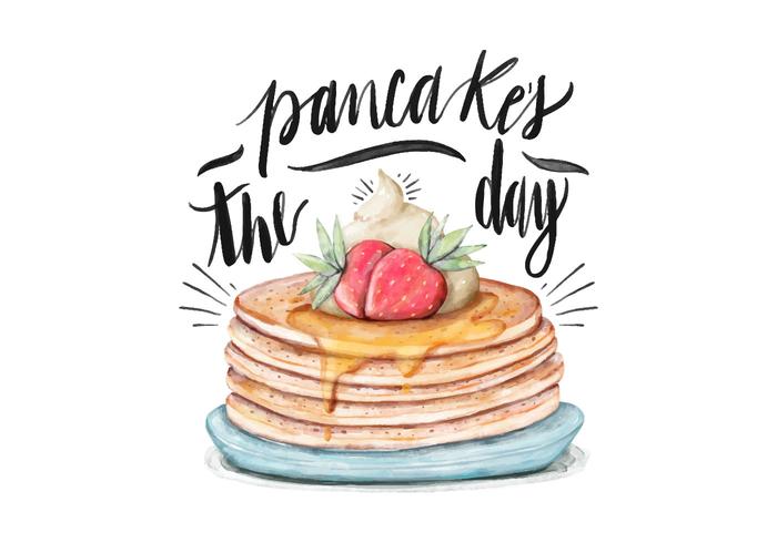 Journée Illustration de Pancake vecteur