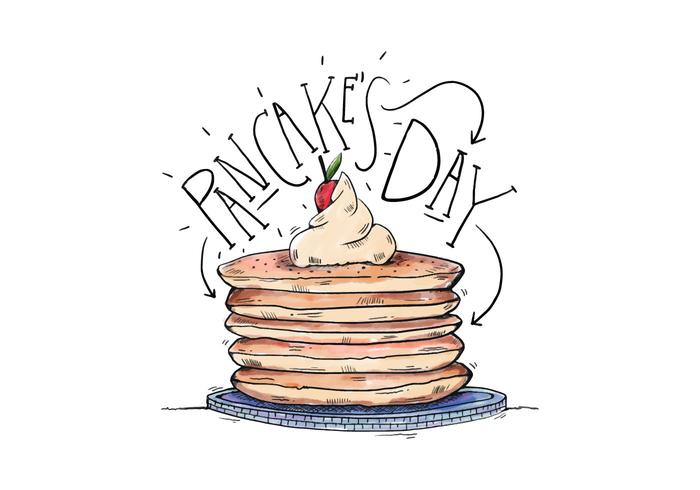 Journée Illustration de Pancake vecteur