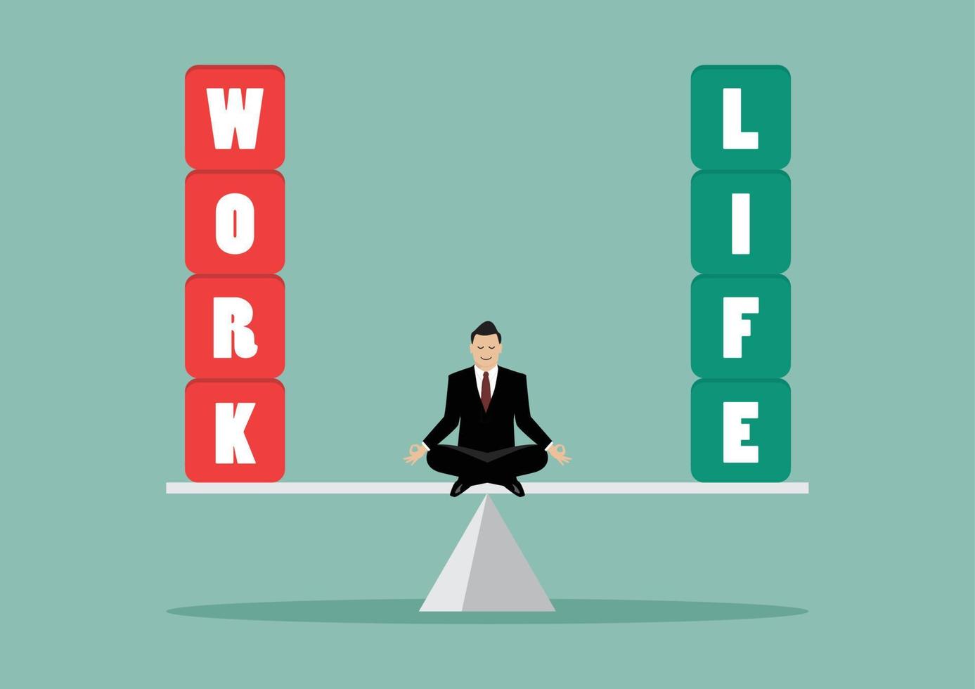 notion d'équilibre travail-vie personnelle vecteur