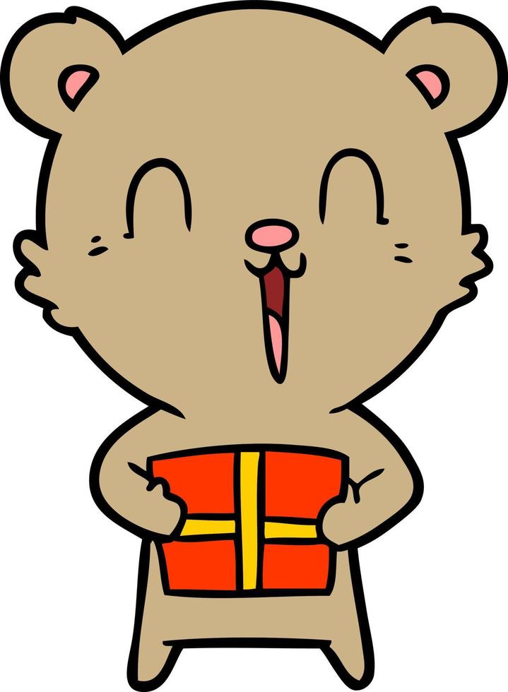 personnage d'ours de vecteur en style cartoon