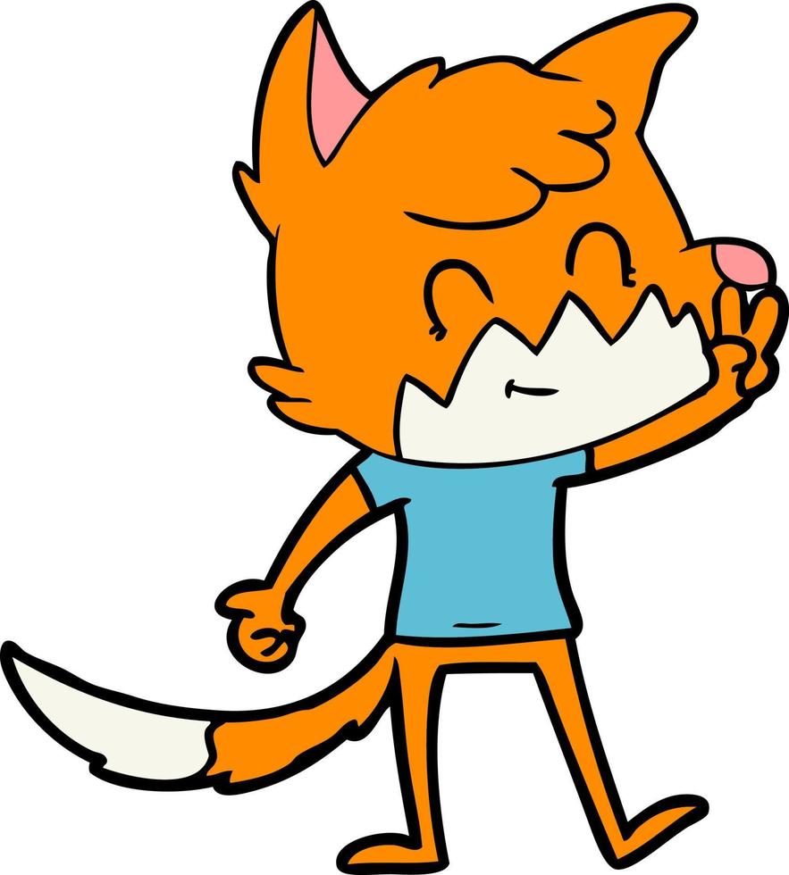 personnage de renard de vecteur en style cartoon