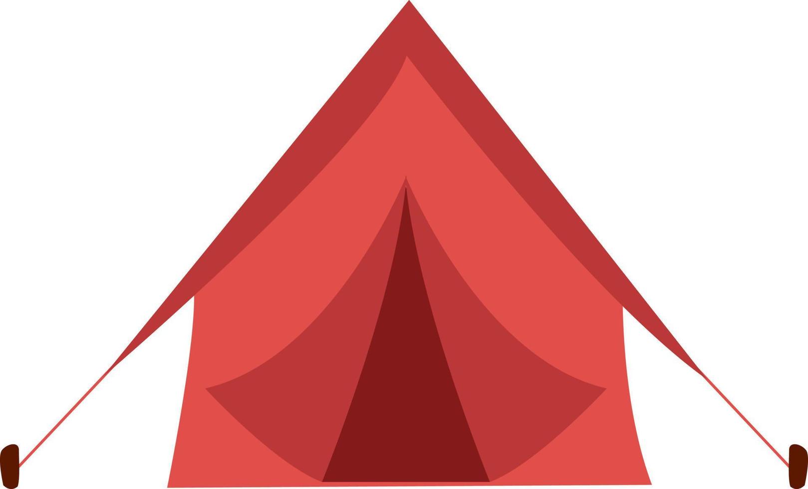 tente rouge, illustration, vecteur sur fond blanc.