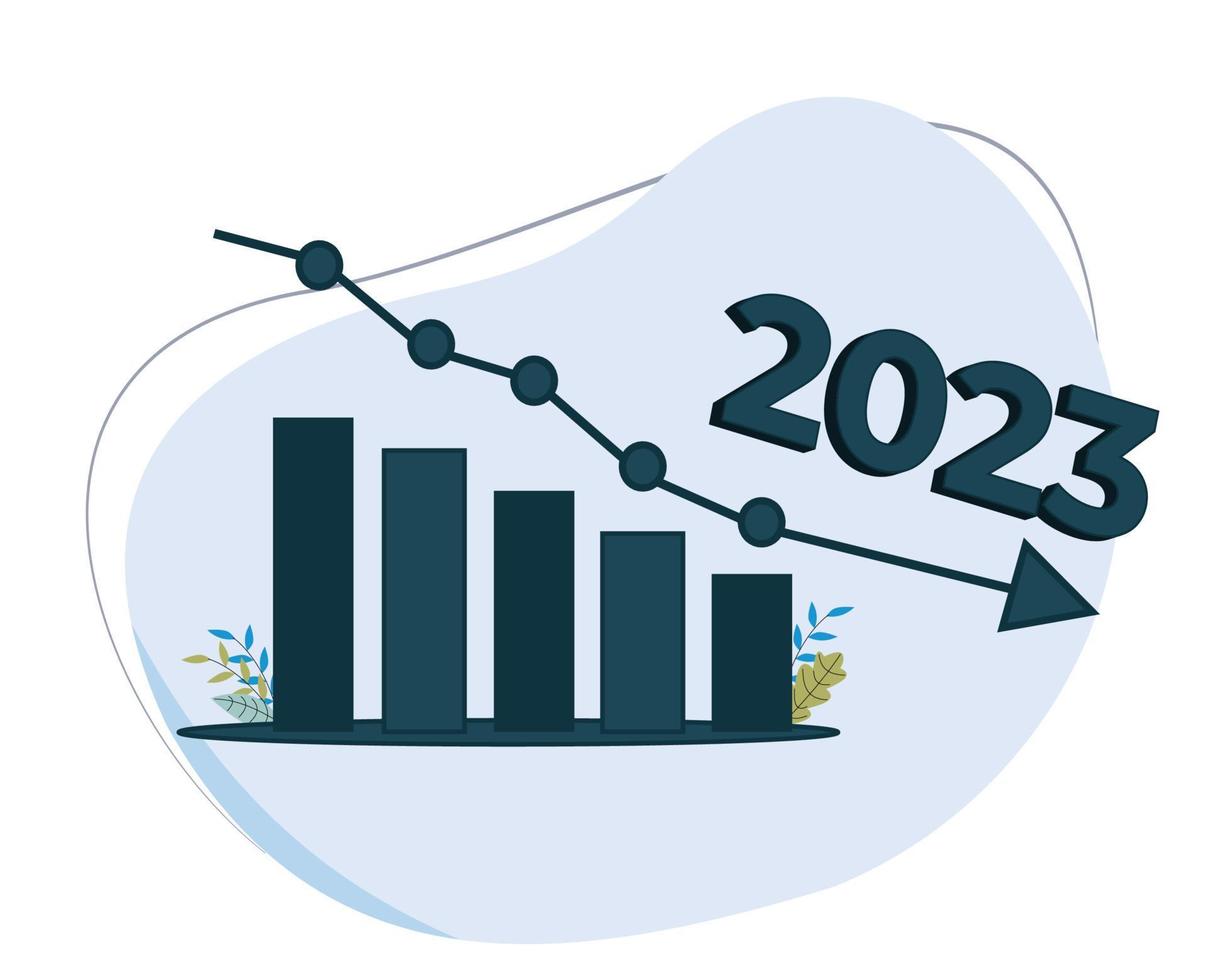 la croissance des entreprises ralentira jusqu'en 2023 vecteur