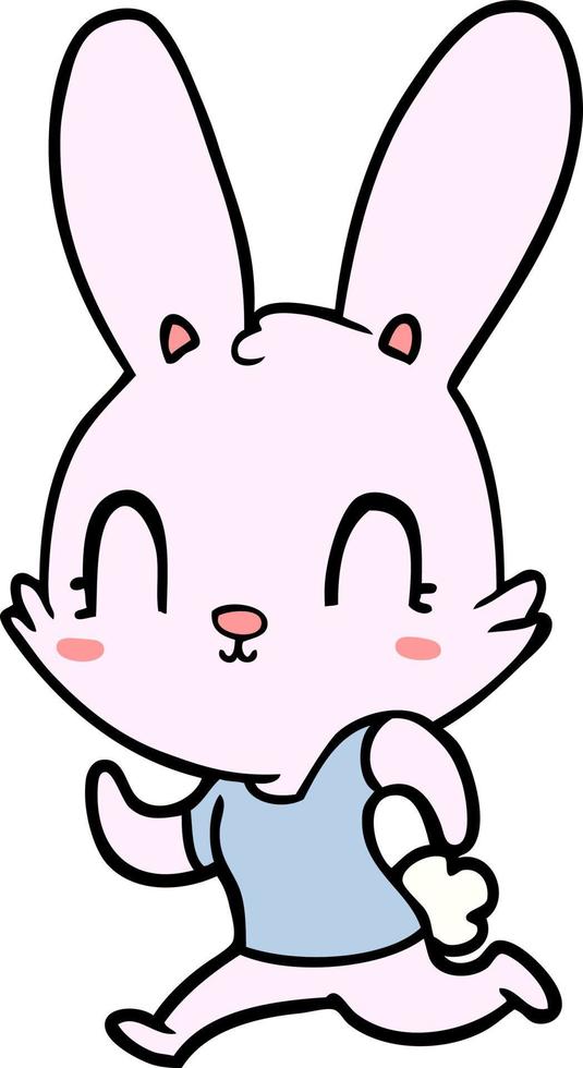 personnage de lapin de vecteur en style cartoon