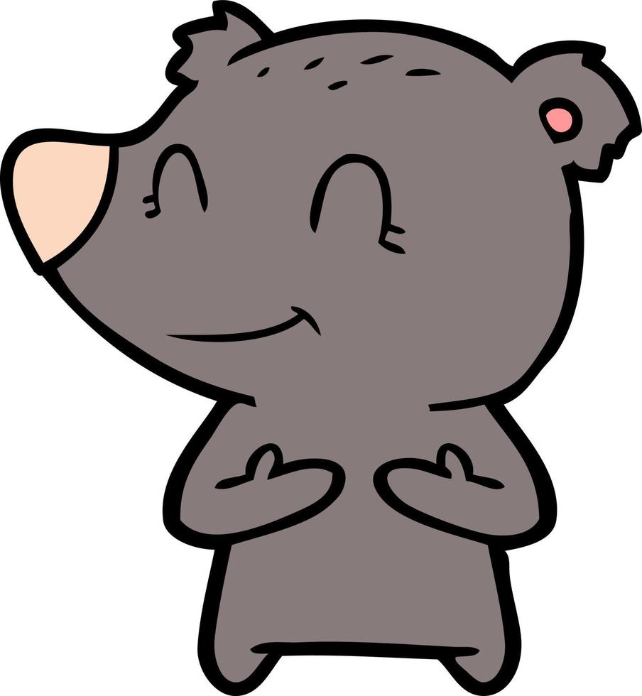 personnage d'ours de vecteur en style cartoon