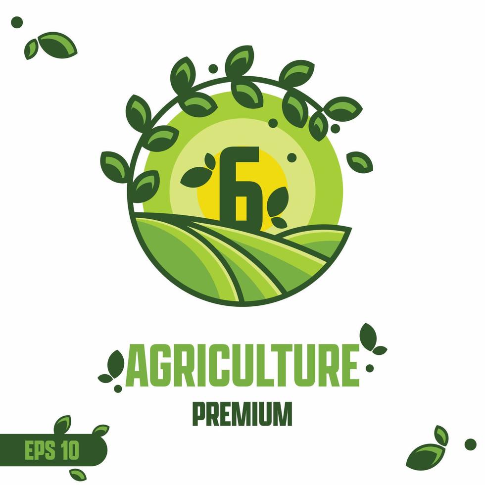 logo agricole numérique 6 vecteur