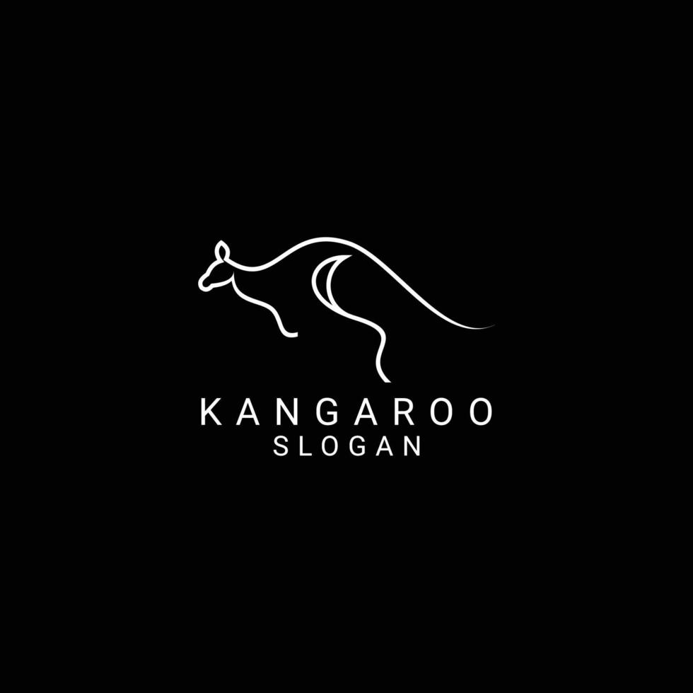 modèle d'icône de conception de logo kangourou vecteur