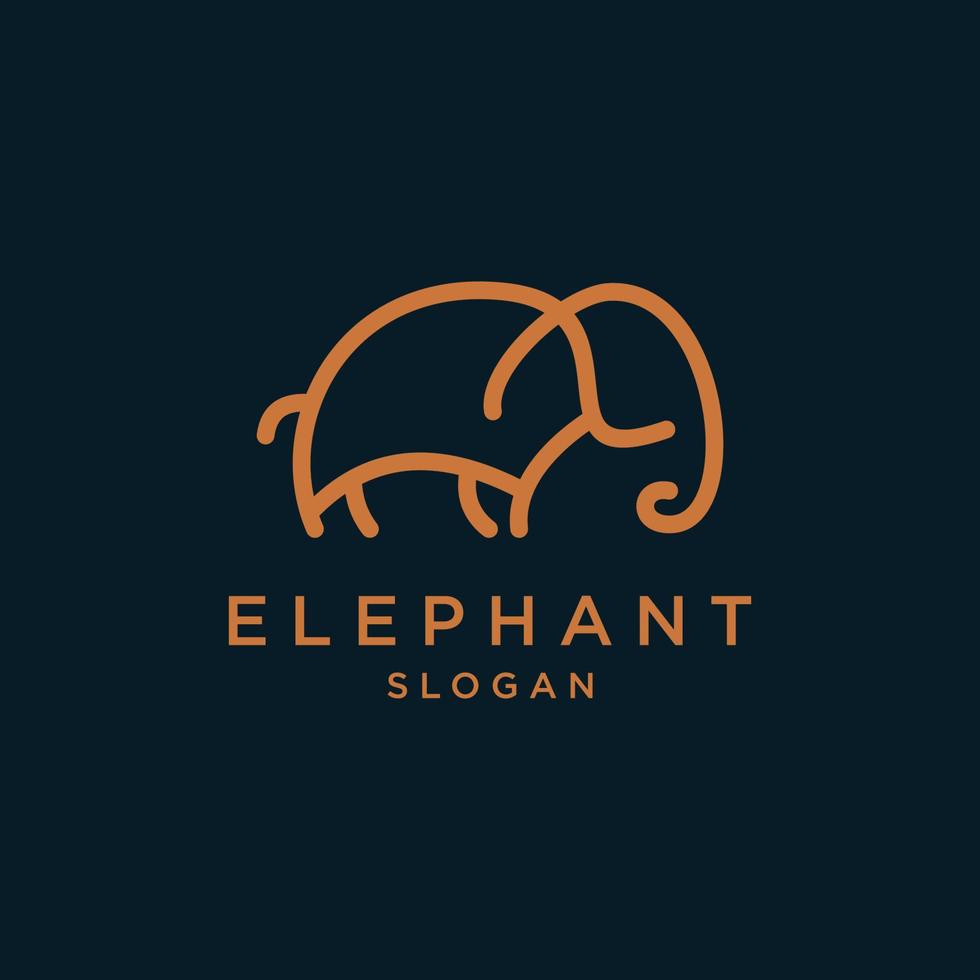 modèle d'icône de conception de logo d'éléphant vecteur