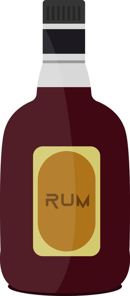 bouteille de rhum, illustration, vecteur sur fond blanc.