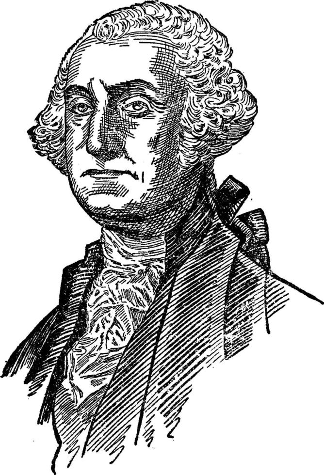 george washington, illustration vintage vecteur