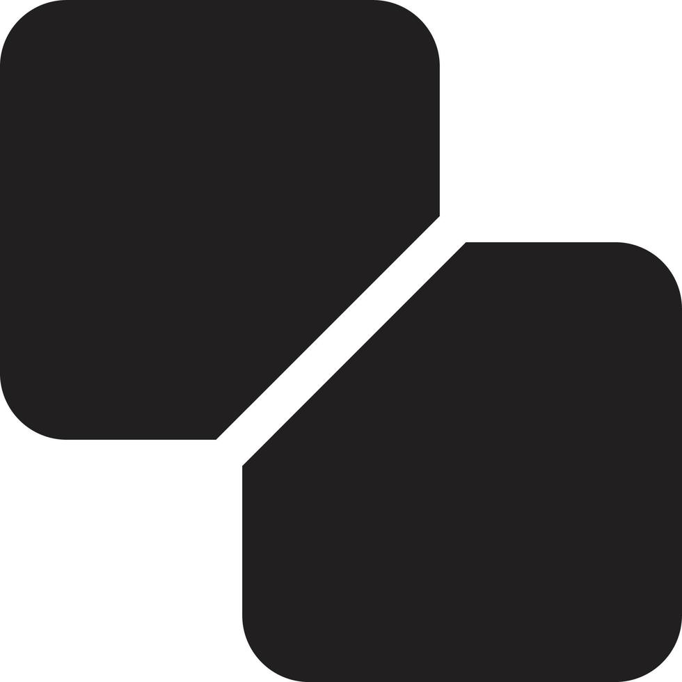 illustration de logo carré de couches abstraites dans un style branché et minimal vecteur
