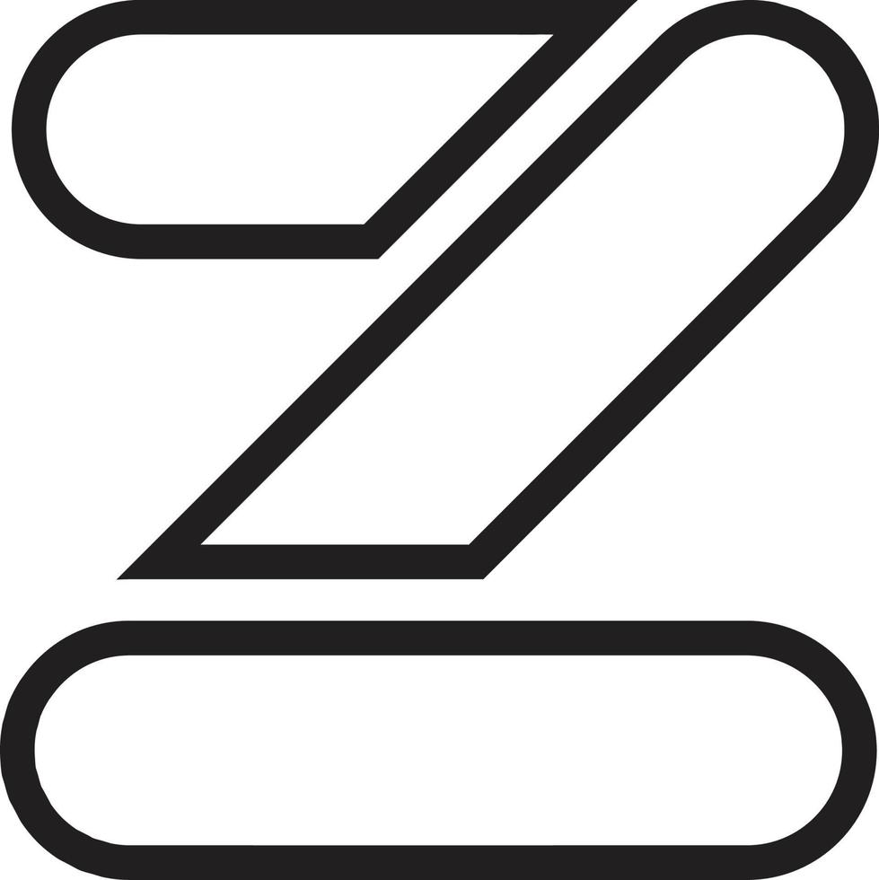 illustration abstraite du logo lettre z dans un style branché et minimaliste vecteur