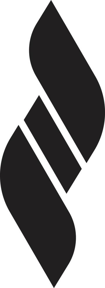 illustration abstraite du logo à trois lignes dans un style branché et minimaliste vecteur