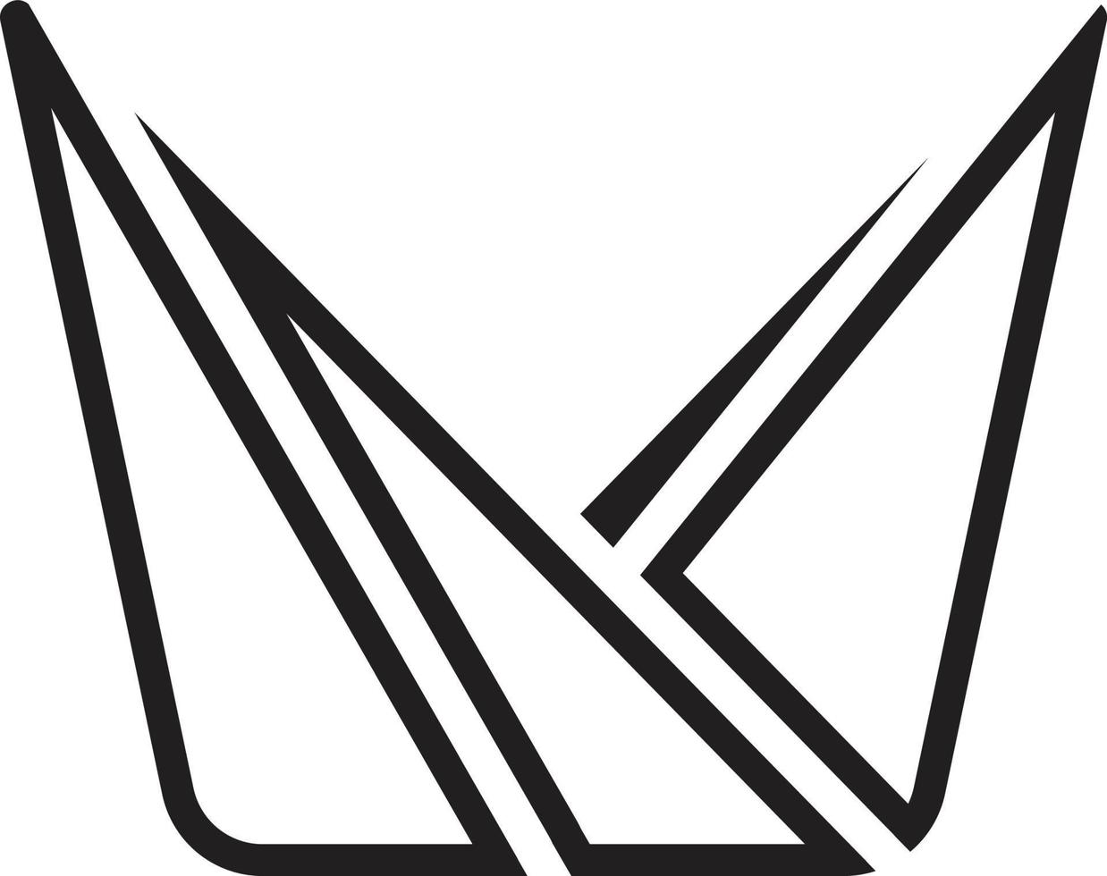 illustration de logo de montagne triangle abstrait dans un style branché et minimaliste vecteur