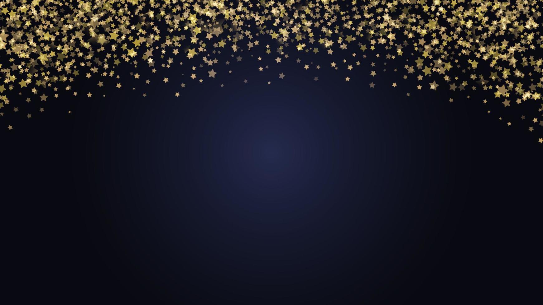 fond festif de noël et du nouvel an avec des paillettes d'or d'étoiles. illustration vectorielle. vecteur