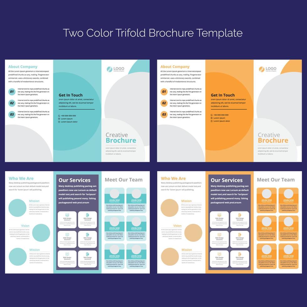 brochure d'entreprise à trois volets vecteur