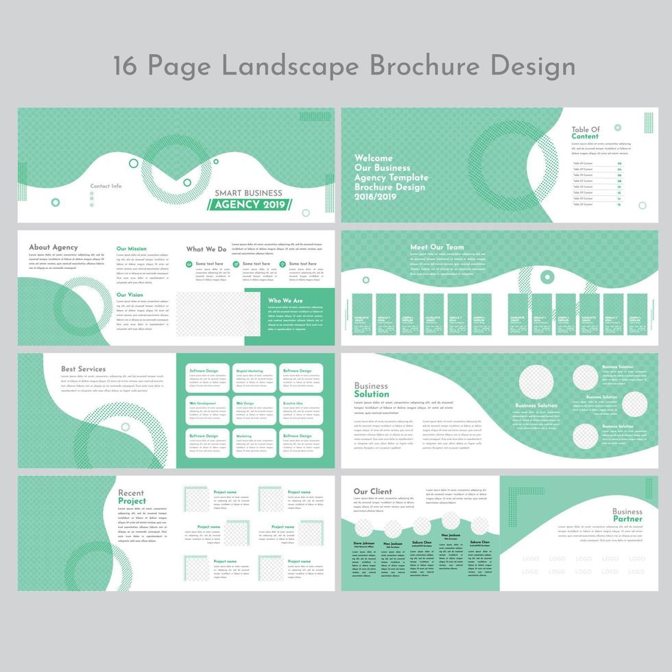 modèle de brochure de paysage vecteur