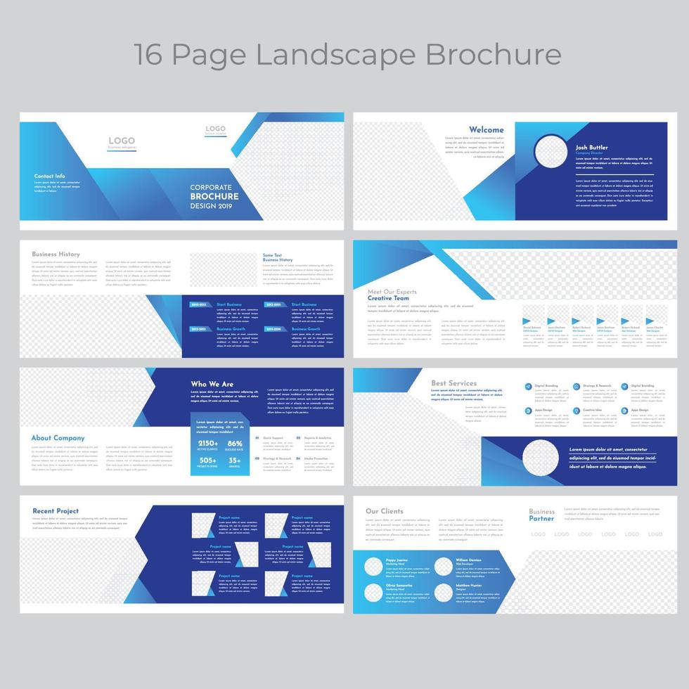 modèle de brochure de paysage vecteur