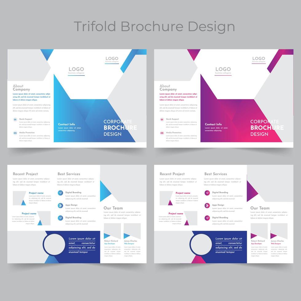 modèle de brochure à trois volets vecteur