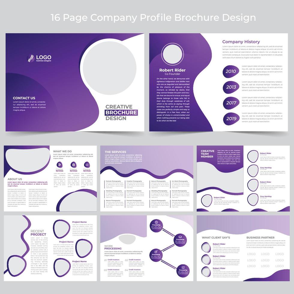 modèle de brochure de profil d'entreprise vecteur