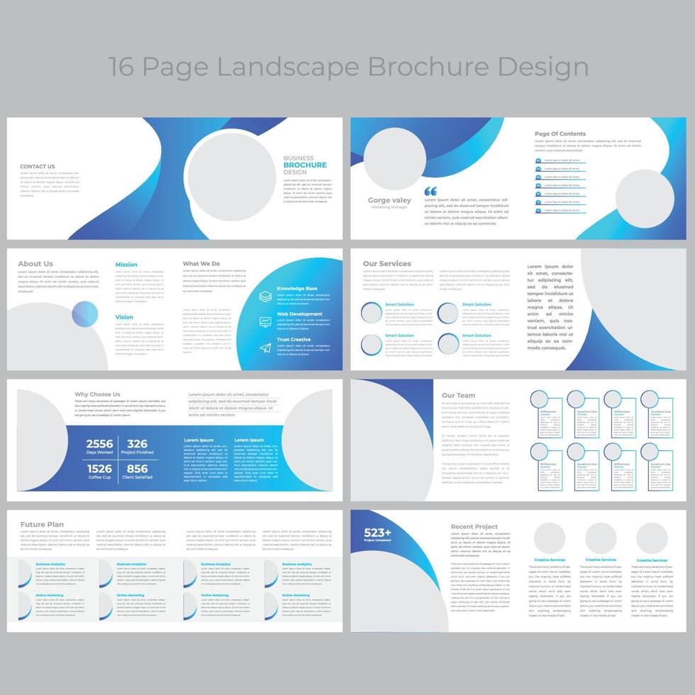 modèle de brochure de paysage vecteur