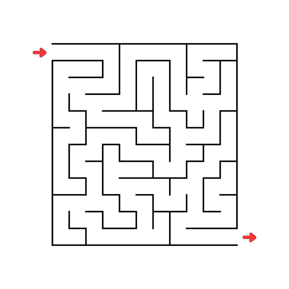 labyrinthe abstrait. jeu éducatif pour les enfants. casse-tête pour les enfants. énigme du labyrinthe. trouver le bon chemin. illustration vectorielle. vecteur