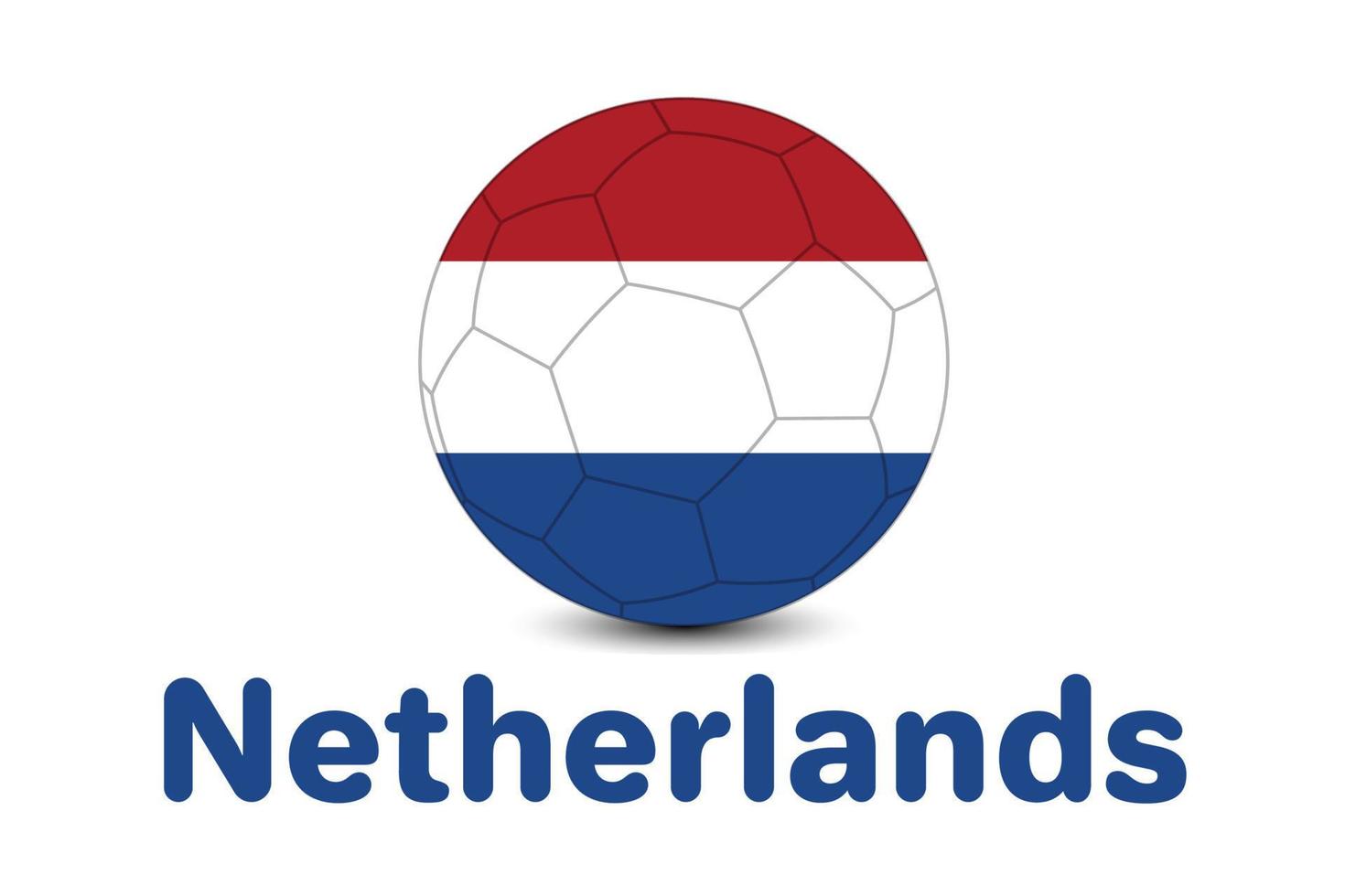 coupe du monde fifa 2022 avec drapeau néerlandais avec illustration de football vecteur