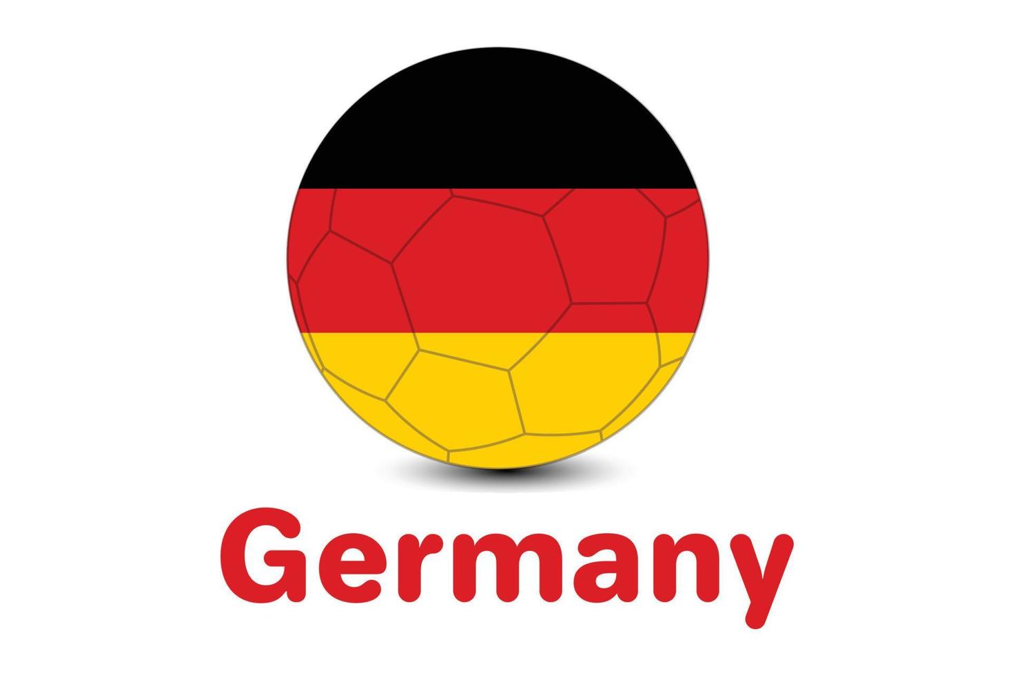 coupe du monde de football de la fifa 2022 avec le drapeau de l'allemagne. coupe du monde qatar 2022. illustration du drapeau allemand. vecteur